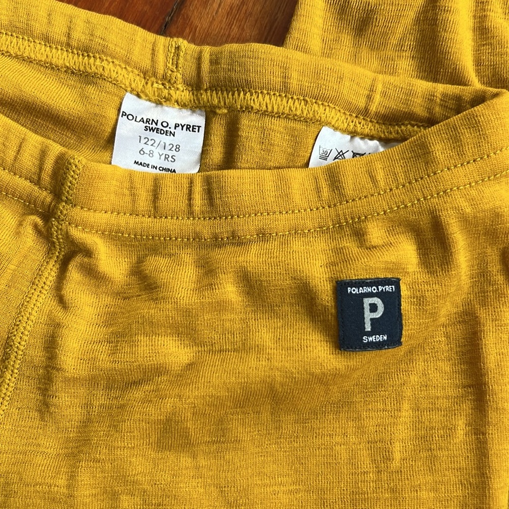 Polar O Pyret Mustard Merino Wool Pants - 6-8 YRS